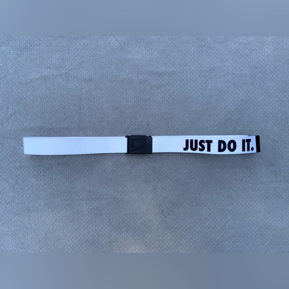 Nike White Belt JUST DO IT adjustable belt - Picture 1 of 3